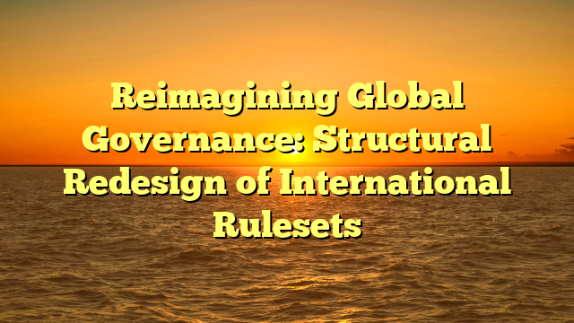 Reimagining Global Governance: Structural Redesign of International Rulesets